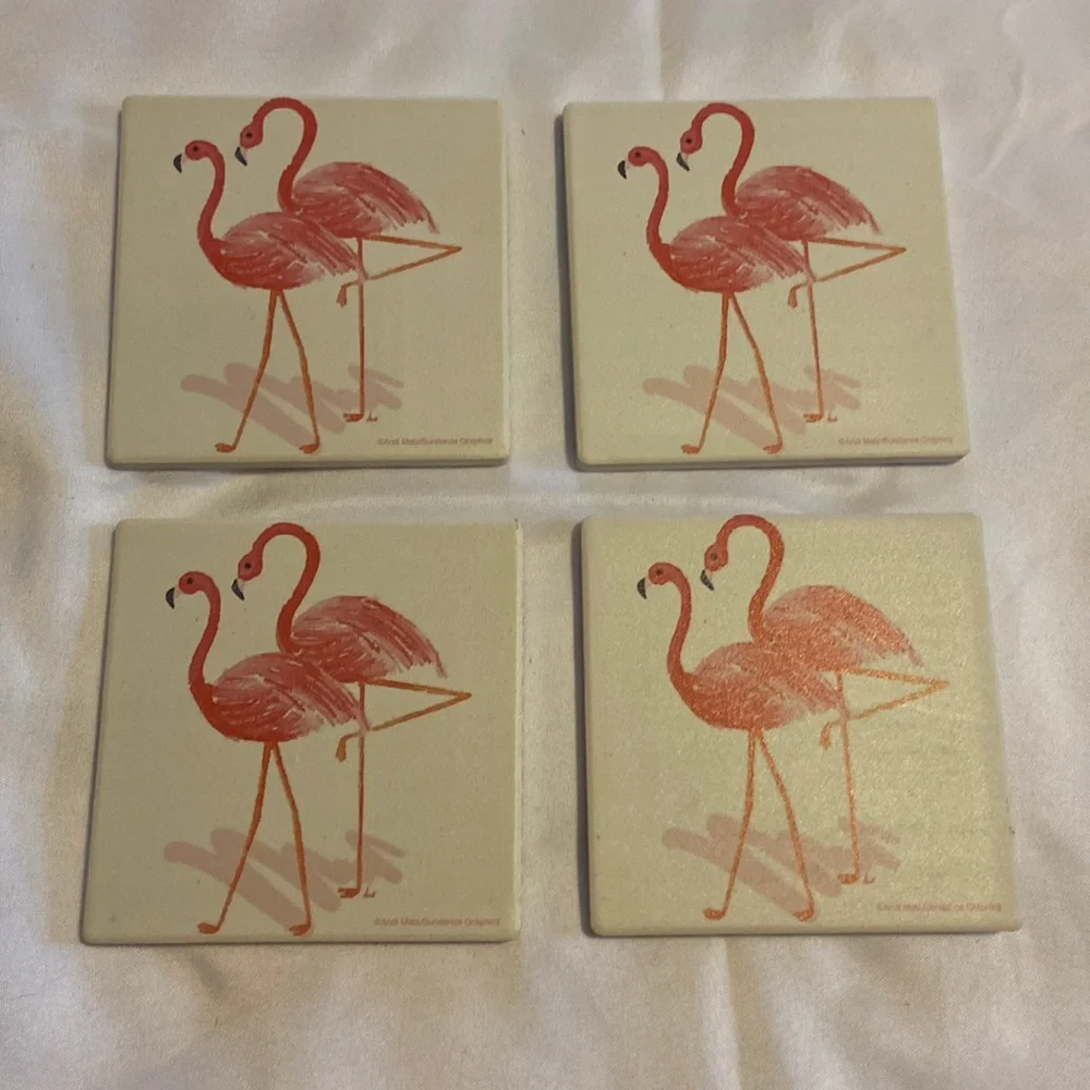 Andy Metz/ Sundance Graphics flamingo coasters